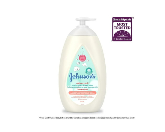 Johnson's Lotion pour Bébé pour Nouveau-Nés, Crème CottonTouch