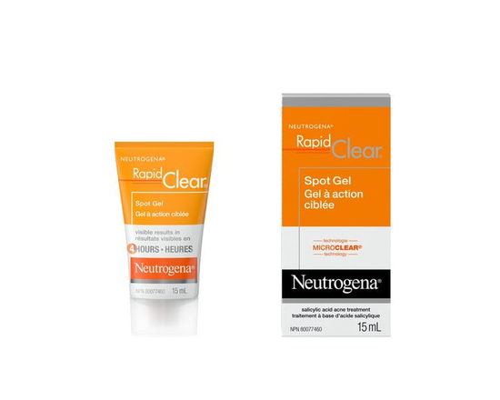 Gel à action ciblée NEUTROGENA RAPID CLEAR, Traitement contre l’acné avec hamamélis et acide salicylique, pour peau sujette à l’acné