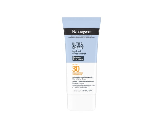 Neutrogena Sunscreen Lotion SPF 30, Ultra Sheer Dry Touch - 147 ml