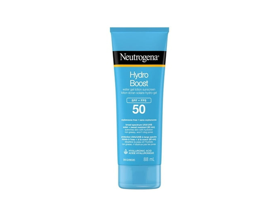 Neutrogena Hydro Boost Water Gel Sunscreen Lotion with Broad Spectrum SPF 50, Water-Resistant & Non-Greasy Hydrating Sunscreen Lotion, Oil-Free - One