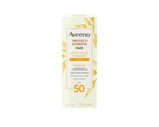 Aveeno Protect + Hydrate Face Moisturizing Sunscreen SPF 50, 59 mL - One Size