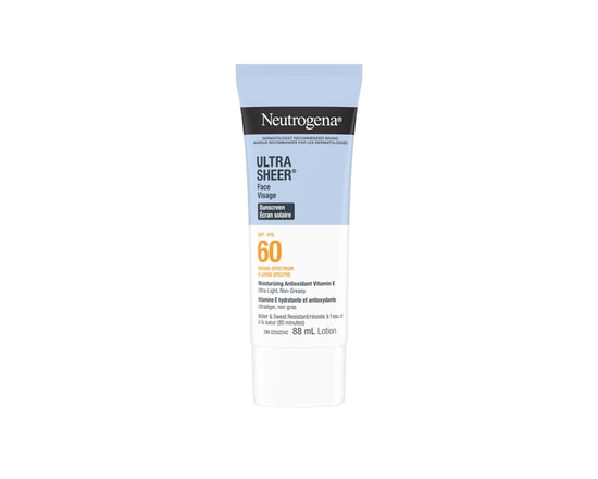Neutrogena Ultra Sheer Face Sunscreen SPF 60 88 mL - One Size