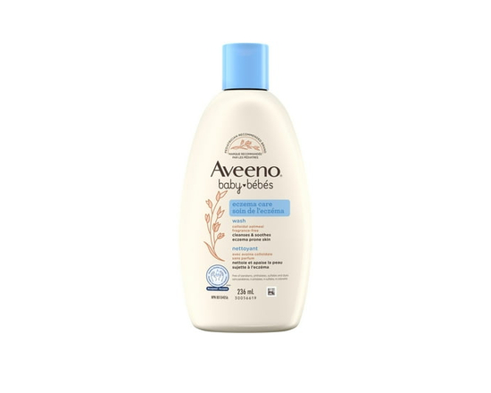 Aveeno Bébé Soin de l'Eczéma Nettoyant pour le Corps à l'Avoine Naturelle & Provitamine B5, Nettoyant pour le Corps pour Bébé Doux, Sans Larmes, pour 
