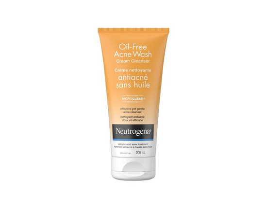 Neutrogena Acne Face Wash - Salicylic Acid For Acne & Blackheads - Oil Free Cream Facial Cleanser