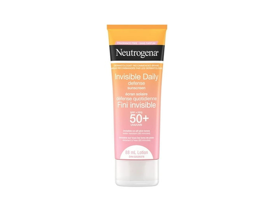 Neutrogena Invisible Daily Defense Fragrance Free Sunscreen Lotion SPF 50+, 88 mL