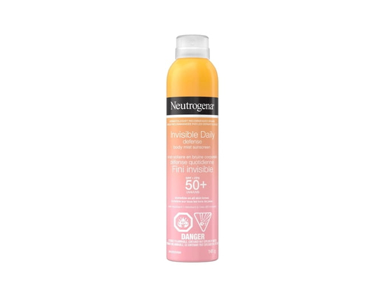 Neutrogena Invisible Daily Defense Body Mist Sunscreen SPF 50+