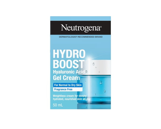 Neutrogena Hydro Boost Fragrance Free Face Moisturizer with Hyaluronic Acid for Dry Skin, Gel Cream Moisturizer For a Refreshing Burst of Hydration &