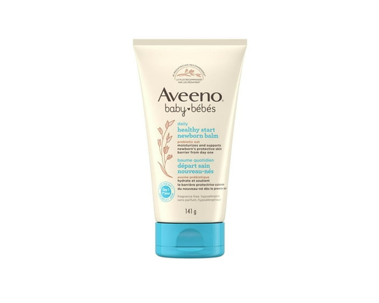 Baume quotidien Départ sain nouveau-nés Aveeno pour bébés, hydratant sans parabènes, avec avoine prébiotique, sans parfum