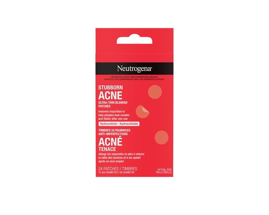 Neutrogena Stubborn Acne Blemish Patches, Hydrocolloid Spot Treatment, Pimple Care Patch, Hypoallergenic