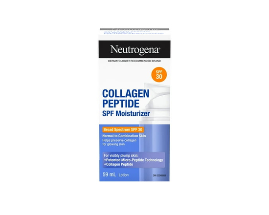 Neutrogena Collagen Peptide Moisturizer with SPF 30 Sunscreen, Daily Anti-Aging Face & Neck Collagen Peptide Cream with Micro-Peptides & SPF, 59 mL -