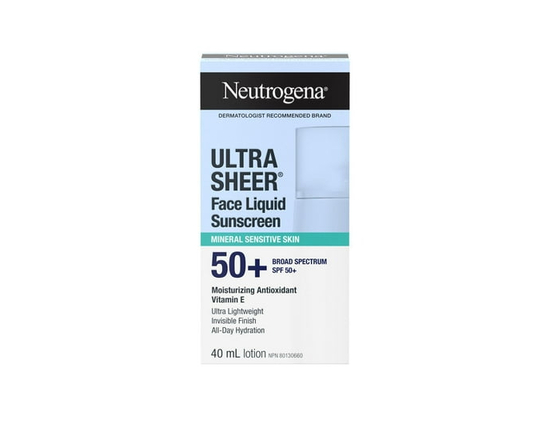 Neutrogena Mineral Ultra Sheer Face Liquid SPF 50+, 40ml - 40ml