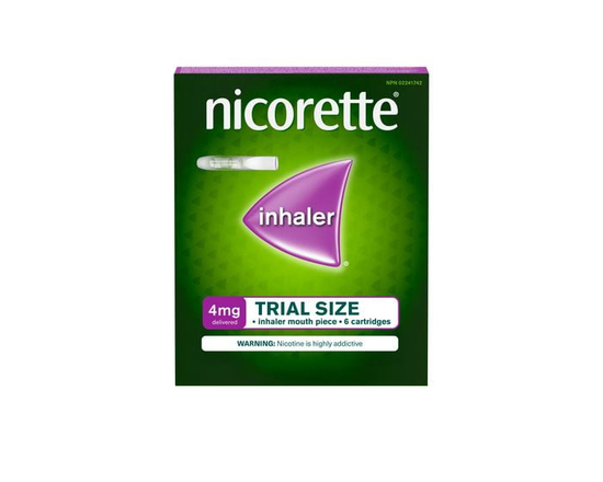 Nicorette Nicotine Inhaler Refills, Inhaler Quit Smoking and Smoking Cessation Aid, NRT Products, 4 mg, 6 Cartridges