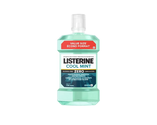 Listerine Zero Cool Mint Antiseptic Mouthwash, Alcohol FreeValue Size 1.5 Litre - 1.5 L