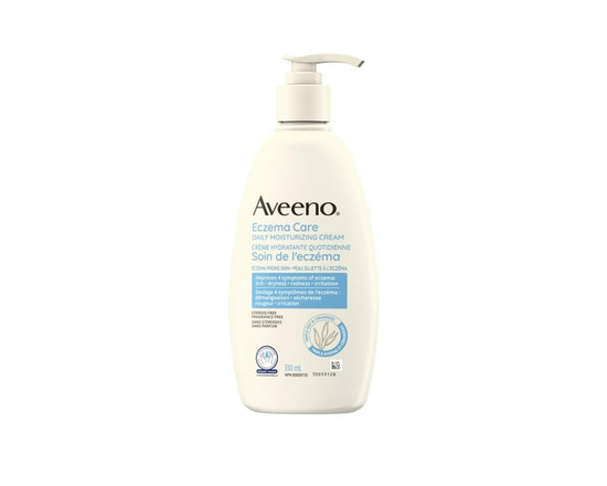Aveeno Soin de l'Eczéma Crème Hydratante Quotidienne, Hydratant pour Peau Sèche, Soulagement des Démangeaisons,Peau Sujette à l'Eczéma, Sans Parfum - 
