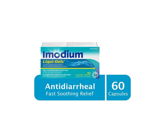 Imodium Liqui-Gels 2mg Loperamide Hydrochloride for Fast Acting Diarrhea Symptom Relief On the Go in Travel Size Softgels for Adults and Children 12+,