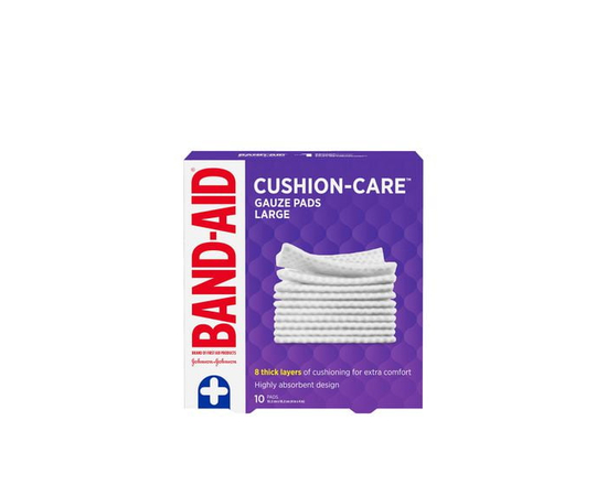 Band-Aid Brand CUSHION-CARE™ Gauze Pads Sterile for Protection of Minor Cut, Scrapes & Burns, Non-Adhesive & Individually-Wrapped Wound Care Dressing