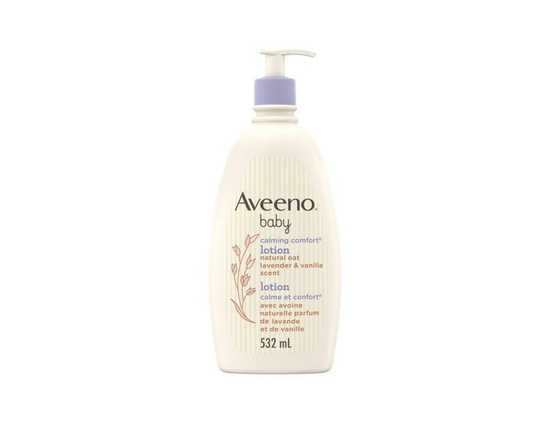 Aveeno Bébé Confort Apaisant Lotion pour Bébé - Avoine Colloïdale, Glycérine, Diméthicone - Lavande & Vanille