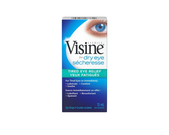Visine Tired & Dry Eye Relief Eye Drops, 15 mL