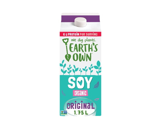 Earth's Own Gluten-Free, Original Organic Soy Milk Alternative - 1.75L