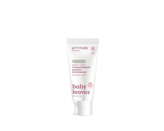 ATTITUDE baby leaves, Dentifrice d'Entraînement, Sans Fluorure, Fraise