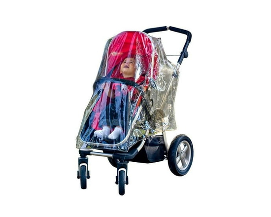 Jolly Jumper Weathershield for Single Strollers Clear Phthalate-Free Rain & Wind Cover with UV Protection Ventilated Design - One-Size