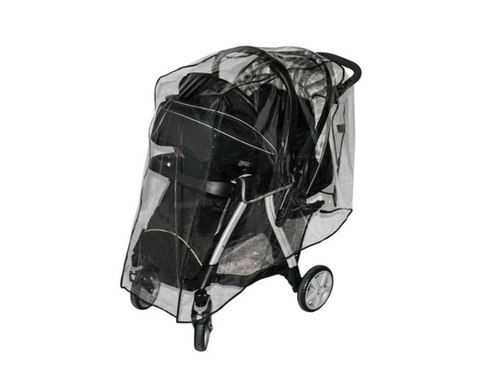 Jolly Jumper Tandem Stroller Weather Shield   Clear Vinyl Rain & Wind Cover with UV Protection   Fits Tandem & Travel Strollers - One-Size