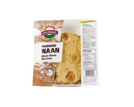 Crispy Traditional Style Whole Wheat Stone Baked Tandoori Naan