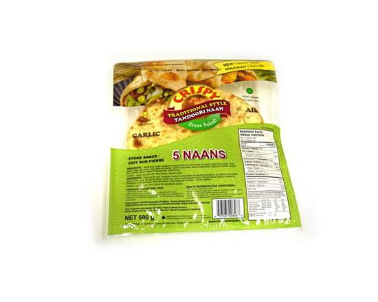 Crispy Traditional Style Garlic Stone Baked Tandoori Naan