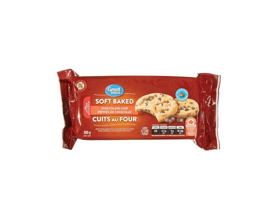 Biscuits aux pépites de chocolat cuits au four Great Value - 300 g