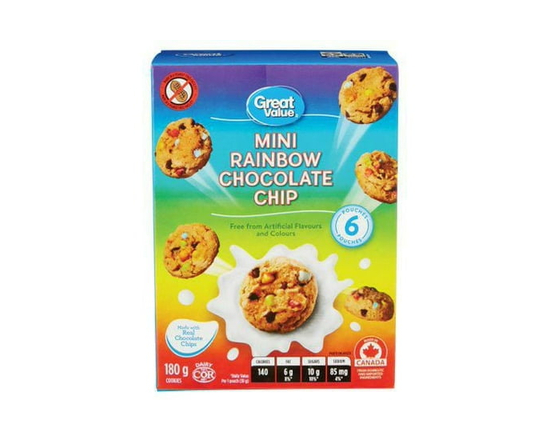 Mini Rainbow Chocolate Chip Cookies - 180 g