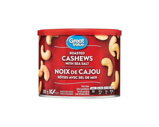 Great Value Roasted Cashews with Sea Salt 200g - 200 g