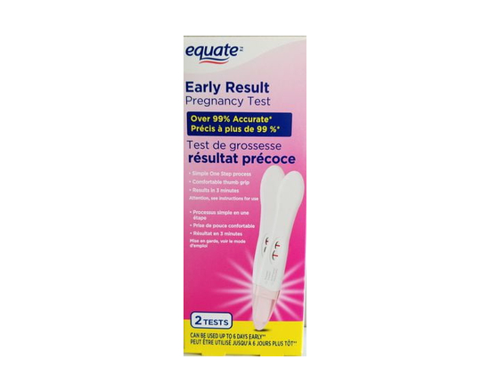 Equate Early Result Pregnancy Test 2ct, Result time 3 min