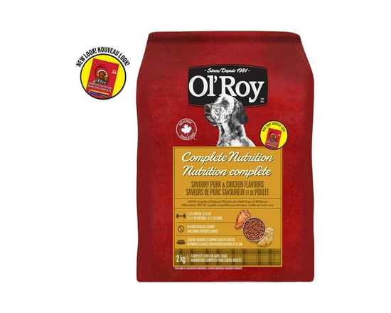 Ol'Roy Complete Nutrition Savoury Pork & Chicken Flavours Dry Dog Food 2kg - 2kg