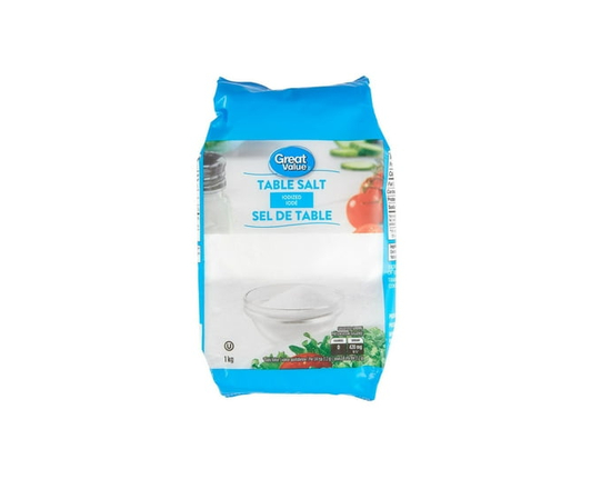 Great Value Iodized Table Salt - 1 kg