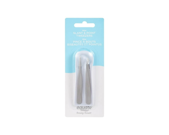 Equate Beauty Mini Slant and Point Tweezers