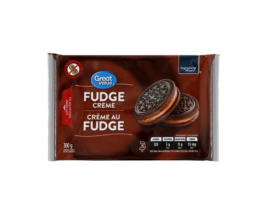 Great Value Fudge Creme Sandwich Cookies - 300 g