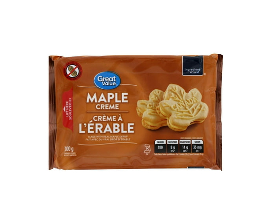 Great Value Maple Creme Sandwich Cookies - 300 g