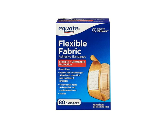 Equate Flexible Fabric Adhesive Bandages, 80 Count
