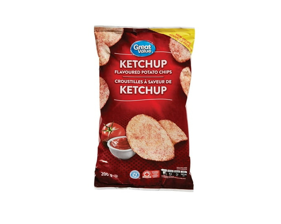 Great Value Ketchup Flavoured Potato Chips - 200 g