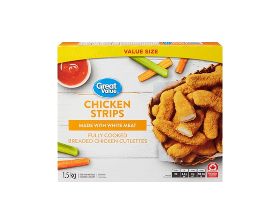 Great Value Chicken Strips - 1.5 kg