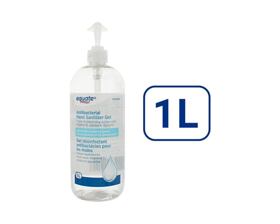 Equate Gel Désinfectant Antibactérien pour les Mains - 1 L