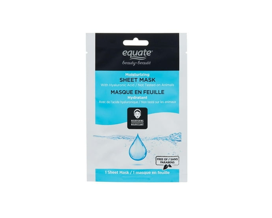Equate Beauty Moisturizing Sheet Mask with Hyaluronic Acid - 1 Sheet Mask