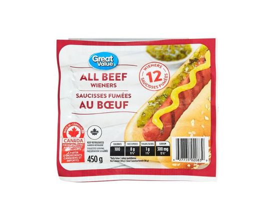 Great Value All Beef Wieners