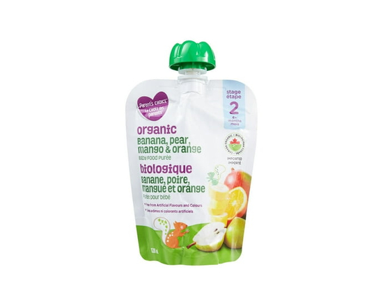 Parent’S Choice Organic Banana, Pear, Mango & Peas Baby Food Purée