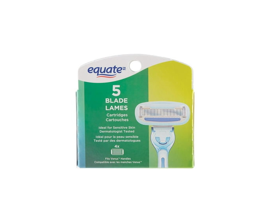 Equate 5 Blade Razor Refills for Women, Sensitive Skin