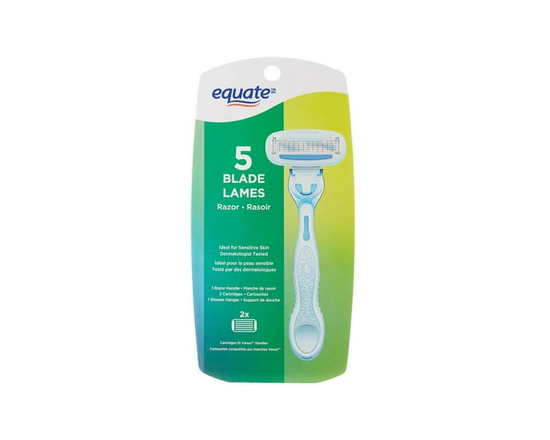 Equate 5 Blade Razor for Women, Sensitive Skin