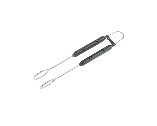 Expert Grill acier inoxydable verrouillage pinces pour Barbecue avec poignée détachable noire