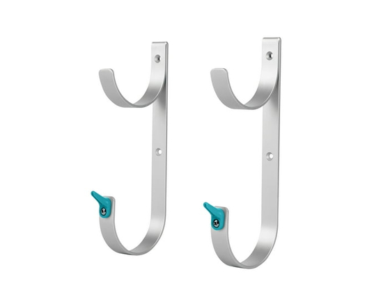 Crochets porte-accessoires Mainstays en aluminium argenté - Lot de 2 - 9 po x 1.5 po x 3.5 po