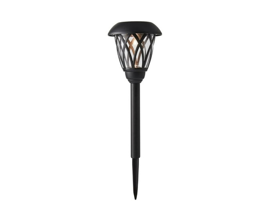 Mainstays 8 Lumen Solar Outdoor Lattice Pathway Lights, Black (1-Pack)