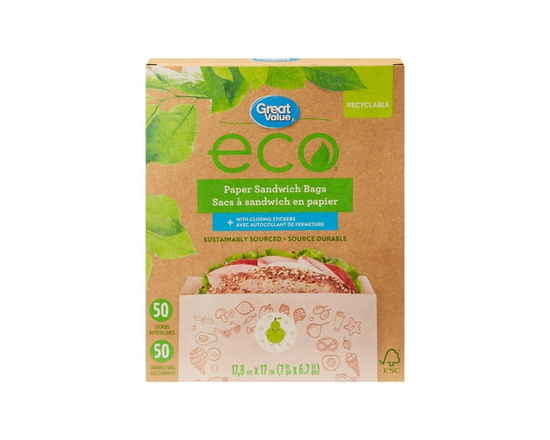 Sans à sandwich en papier eco Great Value